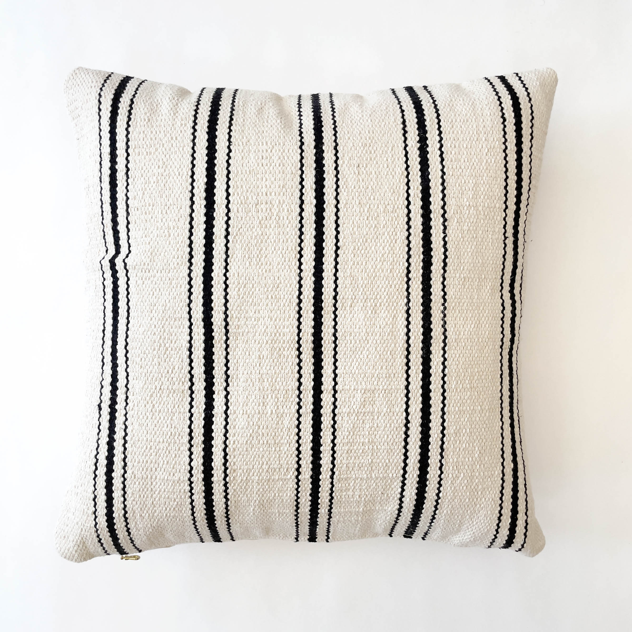 Black and clearance cream striped pillows