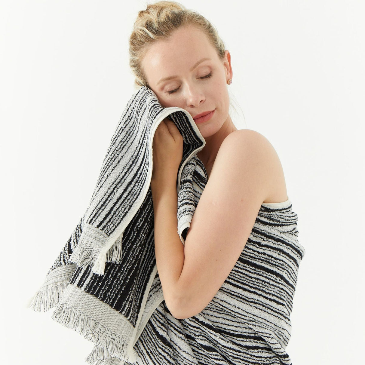 Nadine Terry-Sided 100% Cotton Turkish Bath Towel