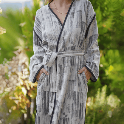 Deren Cotton Long Robe Kimono