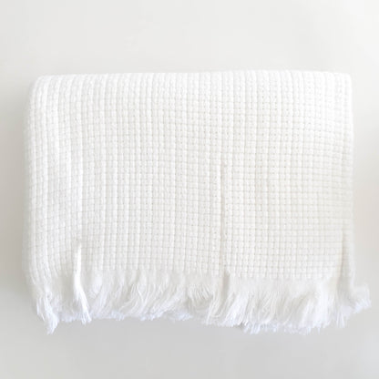 Baran Box Weave Throw Blanket - 100% Turkish Cotton
