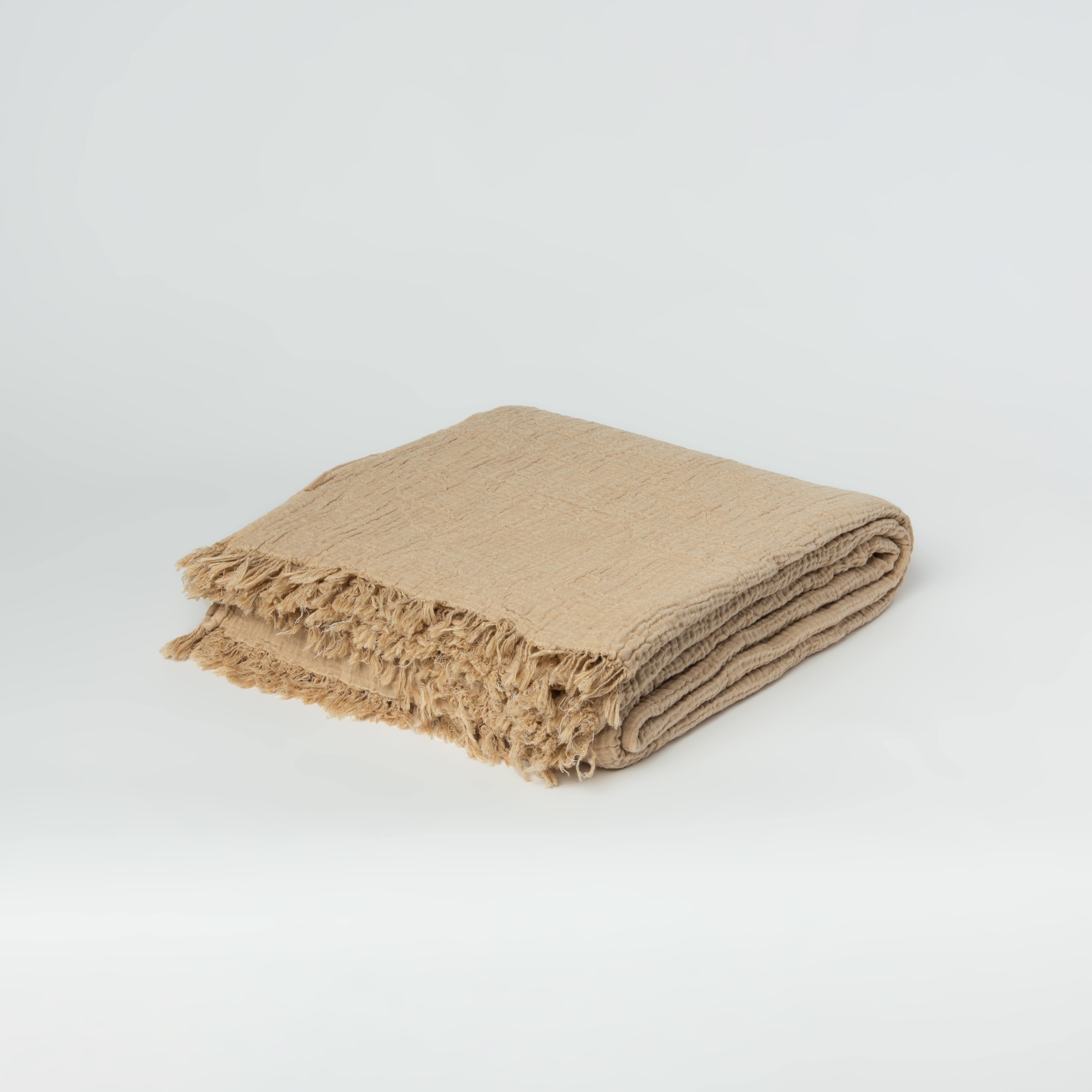 Crinkled cotton online blanket