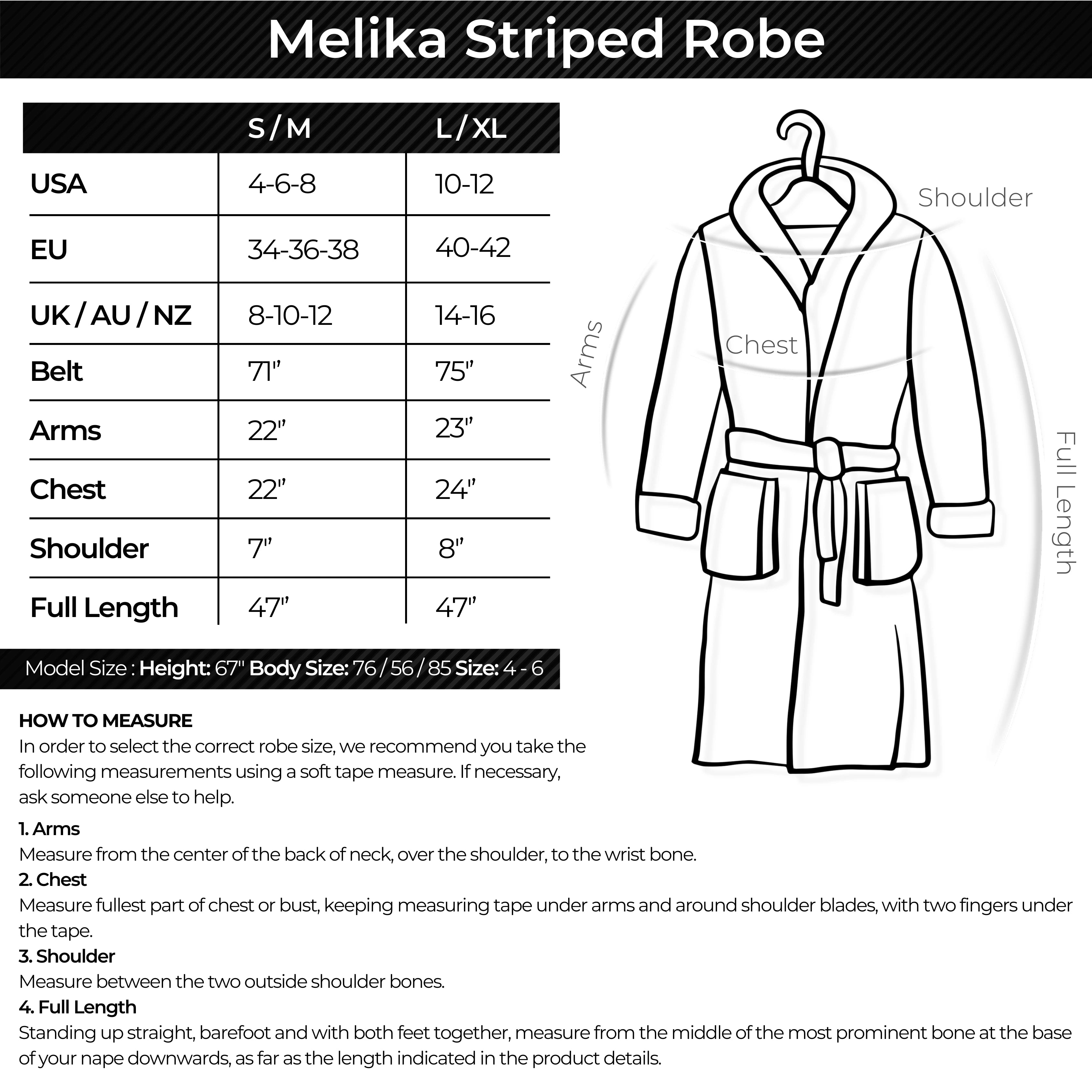 Melika Unisex Striped Robe