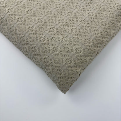 Rose-Patterned Textured Cotton Blanket