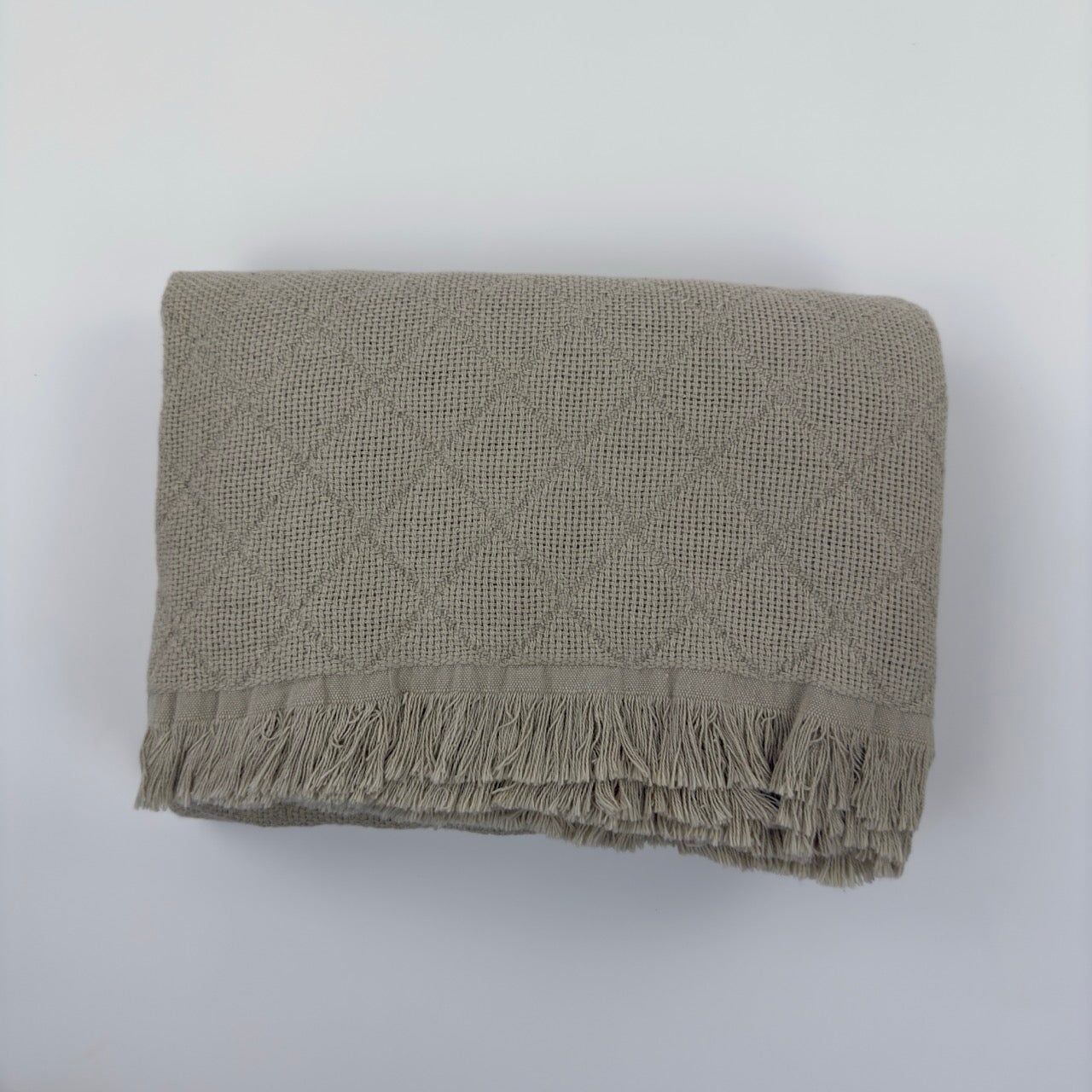 Diamond-Weave Cotton Throw Blanket