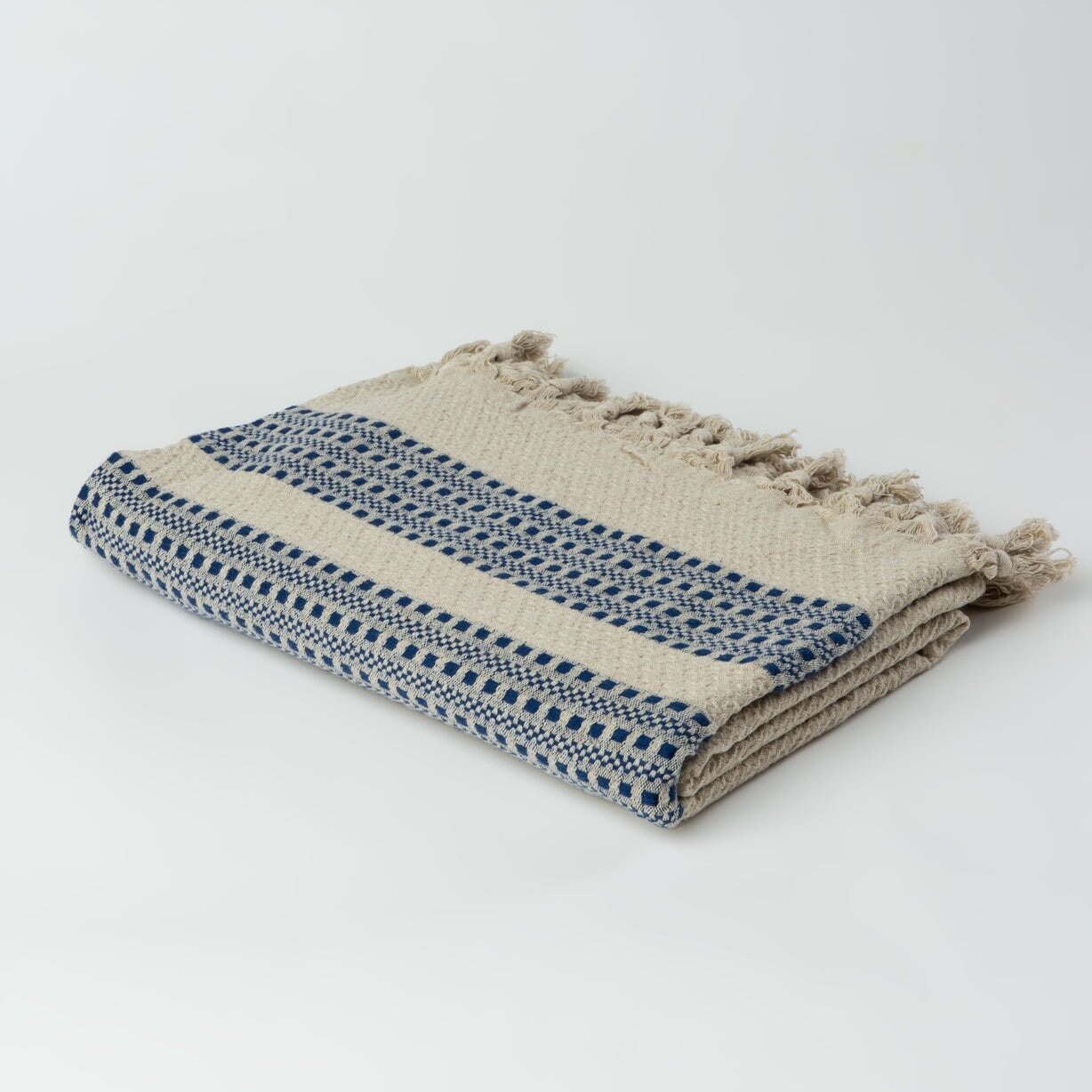 Farida | Linen and Turkish Cotton Throw Blanket