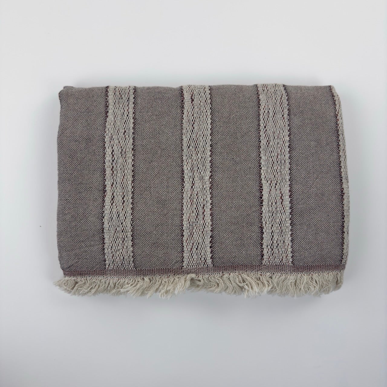 Rustic Striped Cotton Throw Blanket