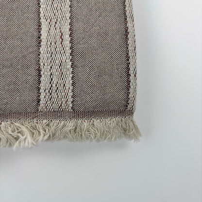 Rustic Striped Cotton Throw Blanket