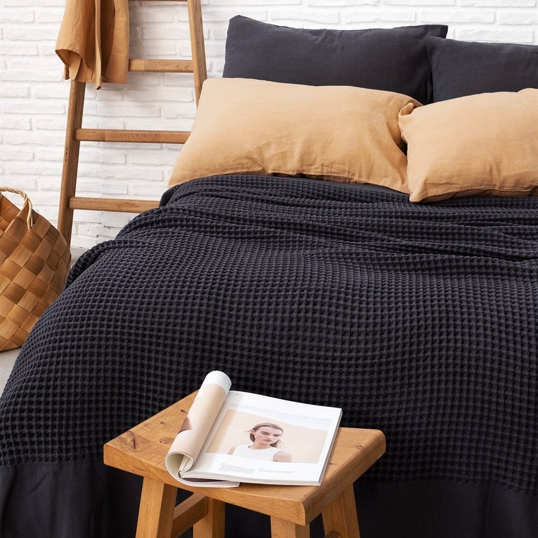 King size waffle online throw