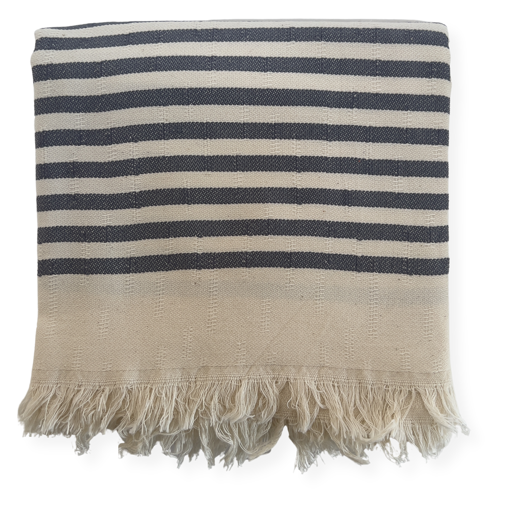 Andrea Quick Drying Cotton Turkish Beach Towel | The Loomia
