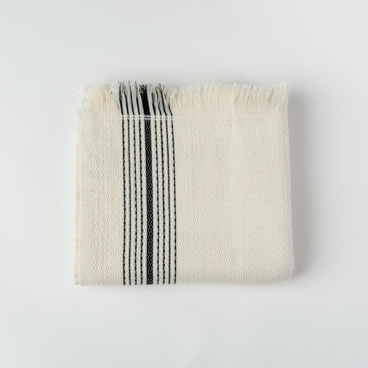 Turkish Cotton Bamboo Hand Towel, Multi Stripes Neutral Kitchen
